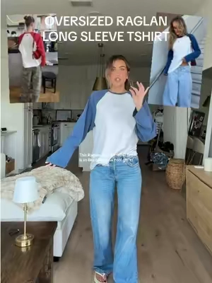 Been looking for an oversized raglan long sleeve tshirt just like this 