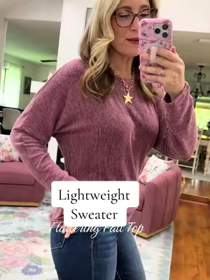 This lightweight sweater is perfect for fall! True to size! @OFEEFAN 