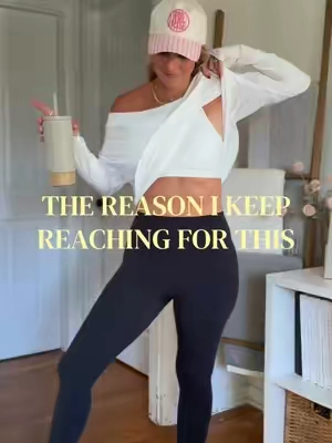 BUILT IN BRA + COVERS THE 🍑! @Halara in a size medium (140, 5’6”, 34B) *sizing down in new colors! 🤌🏼 #halara #offshouldertop #activewear #builtinbra #tiktokshopstockup 