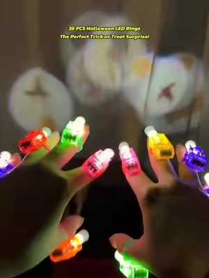 Kids are sure to love this cool and safe gift compared to candy. 🎃😍 36pcs LED Lights Halloween Ring Light Up Pumpkin 🎃#halloween #spookyseason #halloween2026 #MustHave #HalloweenMakeup