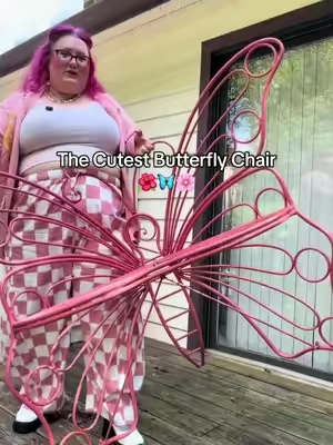 HLR Metal Butterfly Chair 🦋🪑#butterflychair #gardenchair #gardendecor #whimsical #tiktokshopstockup 