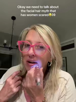 The facial hair myth we need to retire immediately😂✨#facialhair #dermaplaning #faceshavingwomen #nosehairremover #lilashaver @Mighty Life 