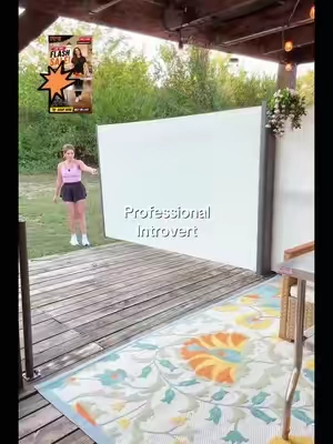 Great for backyard entertaining, relaxing on the deck, or creating a quiet patio retreat. This Vevor retractable privacy scieer instantly creates a private space for your deck, patio, porch, balcony, backyard, or hot tub area. It pulls out when you want privacy and retracts neatly when you don't, so it keeps your outdoor space looking clean and uncluttered. Perfect for blocking neighbor views, wind, and sun while still making your backyard feel cozy and peaceful. If you're trying to upgrade your patio setup, deck decor, or outdoor living space, this is such a simple solution. I love how it helps create a more private outdoor oasis without building a fence or permanent wall. #outdoorprivacy #privacyfence #privacyscreen #balconyprivacy #tiktokshopstockup Vevor tool upgrade 