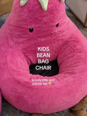 The little chair that became her favorite spot 🤎 perfect for books, movies, quiet time, or just having a cozy place that feels like her own. Such a sweet gift idea for toddlers and little kids, especially if you’re already thinking ahead to Christmas. #BeanBag #ToddlerGiftIdeas #KidsRoomDecor #ChristmasGiftForKids #KidsChair 