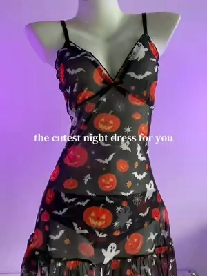 Have a good Halloween night for this dress!!!#sleepwear #nightwear #nightdress #lingerie #halloween 