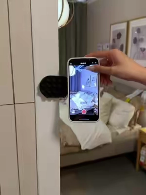 It works with both magnetic and suction mounting, folds down into a tiny little piece for easy storage.#magneticphonemount #phonemount #contentcreator #contentcreatormusthaves #suctionphonemount 
