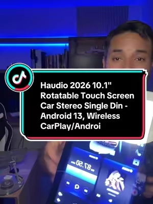 Haudio 2026 10.1" Rotatable Touch Screen Car Stereo Single Din - Android 13, Wireless CarPlay/Android Auto, 4-Core CPU, 2GB+32GB, GPS Navigation, Hi-Fi Sound, Bluetooth 4.2, AHD Backup Camera (Vertical Fit) sunscreen toolupgrad.  #carplay #stereo #carplayscreen #carplaysystems #carplayforanycar 