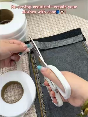 Adjust the length of your pants in seconds ✂️ No sewing or cutting required—it fits perfectly #worldcup2026 #toolong #tiktokshop #skills #tape 