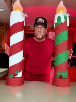 Mr. Christmas 36in Indoor/Outdoor Blow Mold Holiday Christmas Candle #christmasdecor #christmas2026 #blowmoldcandle #RoysRealReviews 