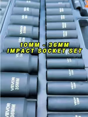 Heavy duty impact socket set. #socket #impactsocket #mechanics #heavyequipment #toolset 