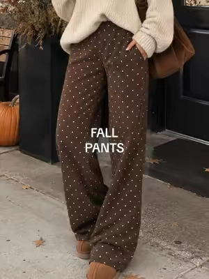 These are so fall coded 🤎 comfy, flowy & the little rhinestone details make them sooo cute with an oversized sweater. #FallOutfits #CozyFall #FallFashion #TikTokShopFinds #FallStyle