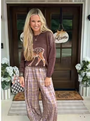 Never getting over these pants for fall!!! 100 cotton, so comfortable and adorable! Feels like my pjs! #tiktokshopcreatorpicks #tiktokshopstockup #fallpants #fallootd #falloutfitinspo 