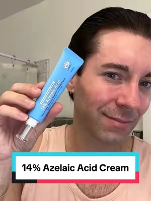 14% Azelaic Cream with salicylic acid, niacinamide, and vitamin C as well! 🧴 #skin #skincare #azelaicacid #tiktokshop #rosacea 