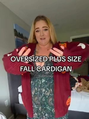 🎃👻🍂🍁 #fallsweater #halloweensweater #plussizecardigan #plussizesweaters #halloween2026 @BloomChic  Plus size fall sweater
 Oversized fall sweater
 Plus size wool sweater
 Plus size Halloween sweater
 Bloomchic plus size sweater
