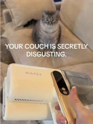 If you have pets, you need to see what’s actually hiding in your couch. 😳 I vacuum all the time and was shocked at what this pulled out. It’s cordless and made specifically for furniture, with UV light and ultrasonic technology for dust mites and other organisms hiding in the fabric.   #PetOwners #CatOwners #CouchCleaning #DustMites #PetHair @FEPPO 