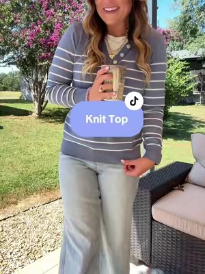 Loving this knit top that looks like it was styled and layered! Lightweight and comfortable! Great work approved top! @WIHOLL 