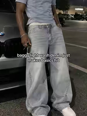 plain top looks better with better jeans #baggyjeans #widelegjeans #denimfit #streetwear #fitcheck 