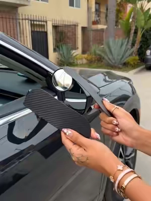 2PCS Side Mirror Rain Guards with Blind Spot Mirrors – Easy Clip-On Car Upgrade #CarAccessories #CarGadgets #CarHacks #BlindSpotMirror #TikTokShop