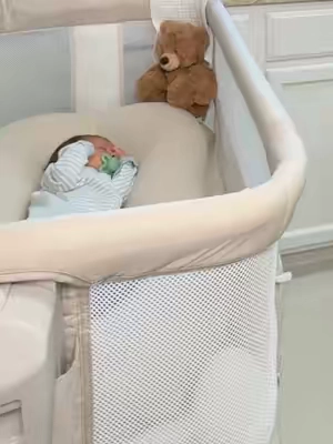 only place you’ll catch him it on me or next to me 😌🩵 #newbornbubble #postpartumanxiety #momlife #newbornmom #bassinet 