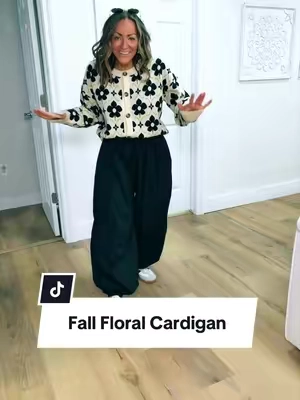 Perfect to build dressy casual fall outfits 🍂 I’m 5’2” 127 in a Small #cardigan #cardiganoutfit #sweater #fallsweater #modestfashion 