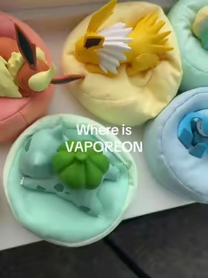 These are so cute but I’m on the hunt for a new Vaporeon. #pokemon #eeveelution 