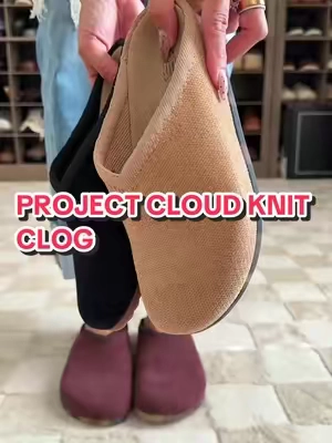 @Project Cloud  #projectcloud  #knitclogs  #clogs #fallshoes #womenshoes 