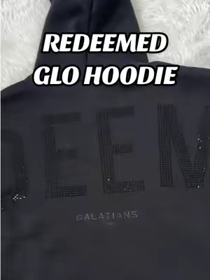 Christian apparel with rhinestones 🤩💎🖤REDEEMED 🖤💎 @God’s Love Overcomes   #christiantiktok #rhinestonesweater #GLOhoodie #GLO #tiktokshopstockup 