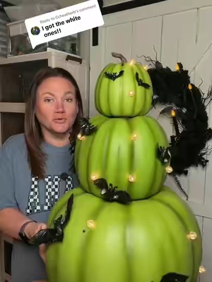 Replying to @Ccheatherb @QVC, Inc #falldecor #halloweendecor #pumpkinseason #halloweendecorations 