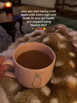 its soo yummy 🍂🤎🍎 @Beam #beam #applecider #guthealth #bloatingtips #falldrink 