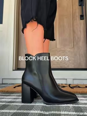 finally found the pair of black boots I’ve been looking for!!!🖤🍂✨ the quality is SO good.  #blackboots #fallboots #falloutfitinspo #womensboots #chunkyboots 