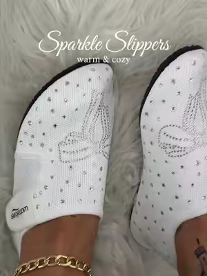 Pretty Sock Shoes#houseslippers #cleaningshoes #pretty #rhinestone #houseslippers 