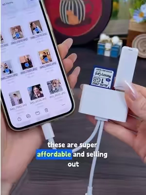 One adapter for iPhone, Android, and your laptop. #dealsforyoudays #spotlightfinds #photographerhacks #sdcardreader #iPhoneAccessories