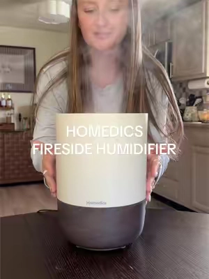 A humidifier that does it allllll yes please 🤌🏼☕️🧦 #homedics #homedicsfiresidehumidifier #humidifier #dryseason #whitenoisehumidifier 