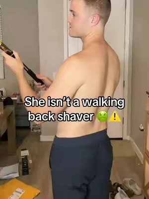 The back shaver is a must #hairy #backhair #hairyback 