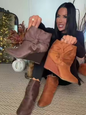 Step up your winter outfits with wedge boots ❄️🤎 #WinterWedgeBoots #WedgeBootsForWomen #WinterStyle #ColdWeatherShoes #DressyBoots 