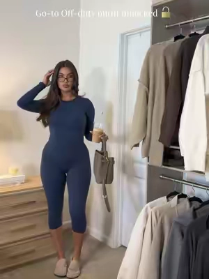 A capri long sleeve set 👏🏼 with NO front inseam 😌😌😌 #capris #caprioutfit 