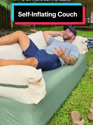 You wouldn't believe how comfortable this thing is! 🤯 #inflatablecouch  #campingcouch  #selfinflatingcouch  #inflatablesofa 