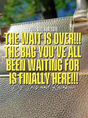 ✨ THE WAIT IS OVER! ✨ Meet the Full Size Fun Tote in Gold  the bag you’ve been asking for is finally HERE! 👜💫 Spacious, stylish, and ready to go wherever your day takes you. 💛 You asked. We listened. Now it’s YOUR turn to grab yours! 👀🛒 ✨ Please note: The Mini Mystery shown in the video is sold separately. #FullSizeFunTote #GoldBag #NewDrop #NewArrival #IrisAndRainbow  