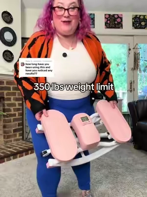 Replying to @_xojennixo_ This thing is so fun!! I love that it works the glutes, legs, core and arms (if you swing them around like me lol) #rockingstepper #stairstepper #lowimpactworkout #plussizefitness #tiktokshopstockup 