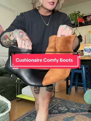 Of course they’re Cushionaire!!! Always making sure we have cute options that also feel comfy on the feetsies #cushionaireboots #kittenheelboots #tiktokshopfalldealsforyou #tiktokshopcreatorpicks #tiktokshoprestock 