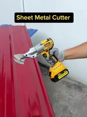 Straight and Curved Cuts with This Cordless Sheet Metal Cutter💪 #ecarke #metalshears #sheetmetalcutter #dewalt #tiktokshopstockup 