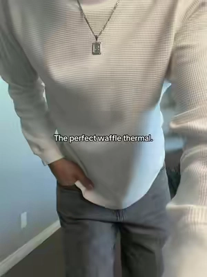 My favorite and only thermal I ever wear #fyp #thermal #waffleknit