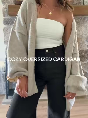 wearing a size large for this amazing oversized fit!! probably one of the most coziest things I’ve owned 🧸

@PrettyGarden Official @PrettyGarden 

#oversizedcardigan #fallcardigan #womenscardigan #falloutfitinspo #cozysweater 