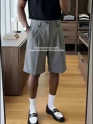 clean fit with no extra effort #dressshorts #tailoredshorts #pleatedshorts #oldmoney #fitcheck