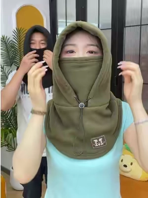 Shopping for winter fleece masks in 100 degree heat, who's with me? #WinterFleeceMask #OffSeasonSteals #OutdoorWorkGear #coldweatheressentials