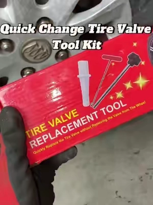 Need to change a tire valve fast? 😩🛞 This Quick Change Tire Valve Tool Kit makes removal & installation easy! 🔧 DIY like a pro—tap the cart! 🛒 #TireTok #AutoTok #CarRepair #DIYTools #mechanictok 