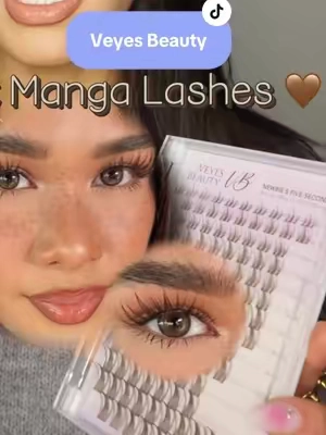 @VEYESBEAUTY a perfect daily manga lash? I think yes😍✨🤎 Grab them while you can! #veyesbeauty #brownlashes #mangalashes #mangalash #lashinspo 