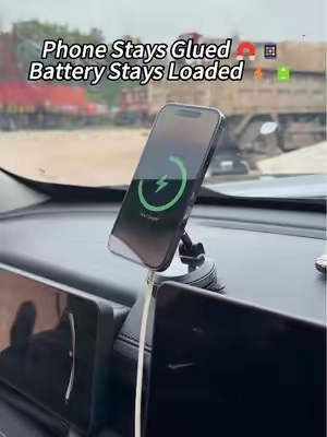 A phone mount and charger in one. 🧲⚡ Easy to grab, stays secure, and never falls off. Every driver's perfect copilot. 🚗#SummerWins #DealsForYouDays #phonemount #carphoneholder #carsoftiktok 