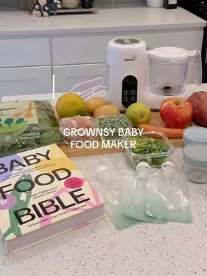 baby purees i’ve made for my 7 month old 🥣🤍 before offering these combinations to your baby make sure they’ve tried each ingredient separately first. i usually keep homemade purees in the fridge for 3-4 days or freeze them for later! ✨ #grownsyfoodmaker #babyfoodmaker #babyfoodsteamer #babypuree #homemadebabyfood 