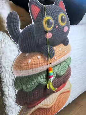 This Smart-Well Kawaii self-adhesive felt wall scratcher is such a cute way to give your cat a scratching spot without taking up floor space 🐱💗✨ #SmartWell #CatScratcher #WallScratcher #CatEnrichment #CatEssentials